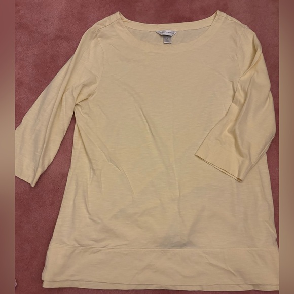 Christopher and Banks Xl 3/4 tee, yellow - Picture 1 of 3